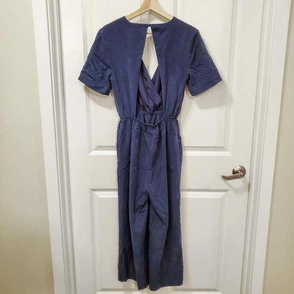 Finders Keepers Blue Rewind Culotte Jumpsuit - Picture 5 of 8